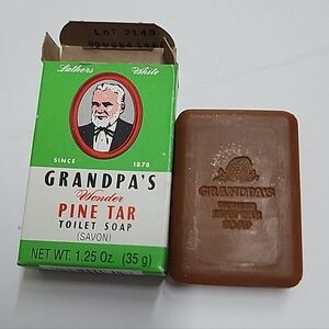 Grandpa's Wonder Pine Tar Toilet Soap Vintage 1.25 Oz Never Used